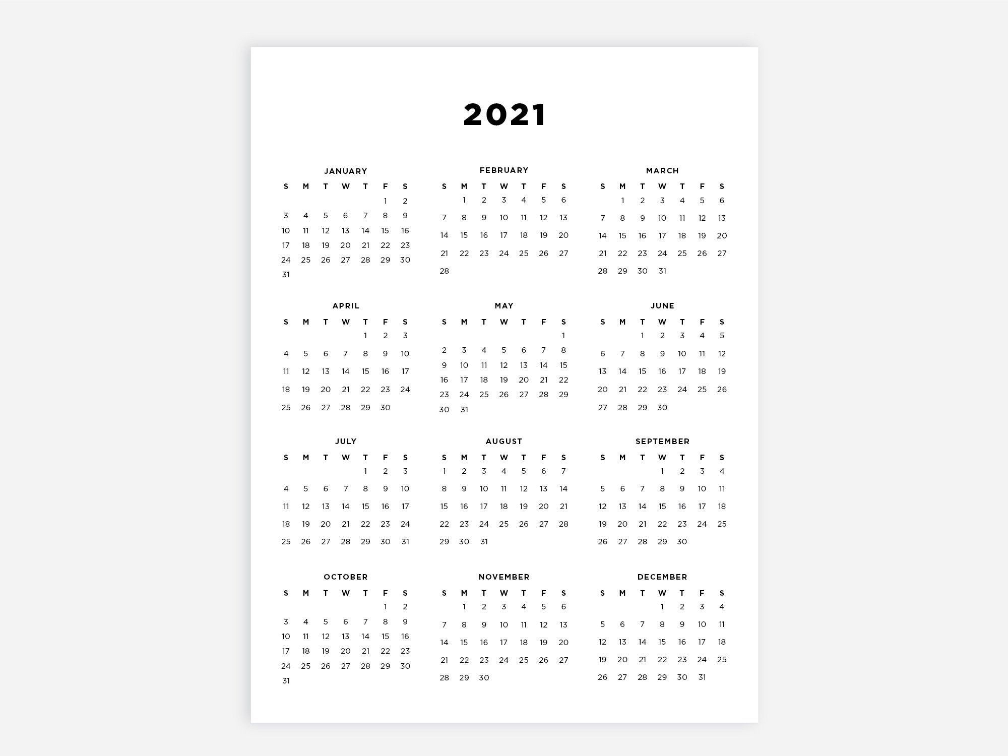 20+ Calendar 2021 Xls - Free Download Printable Calendar