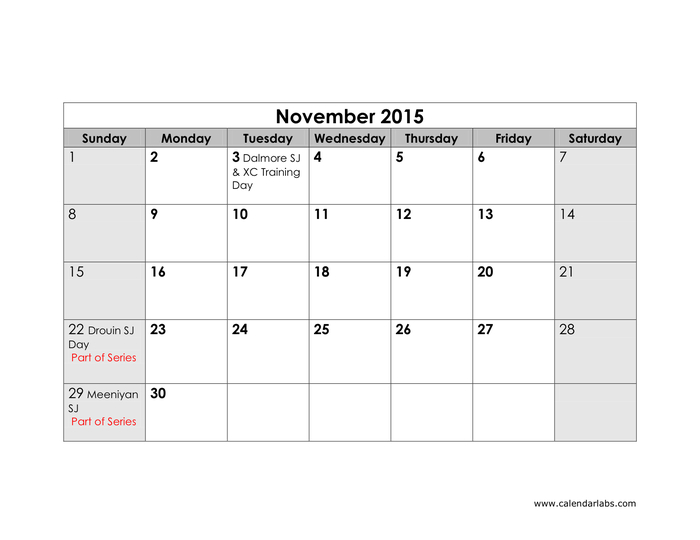 2015 Yearly Calendar In Word And Pdf Formats - Page 11 Of 12