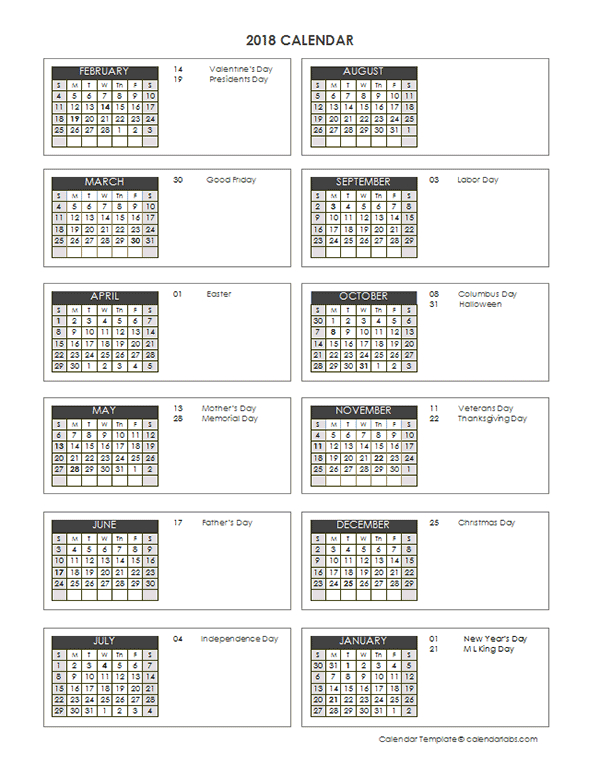 2018 Accounting Close Calendar 4-4-5 - Free Printable