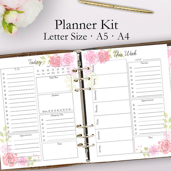 2018 Planner Printable Daily Planner Pages Weekly Planner