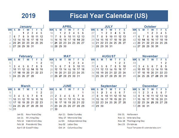 2019 Fiscal Planner Usa - Free Printable Templates