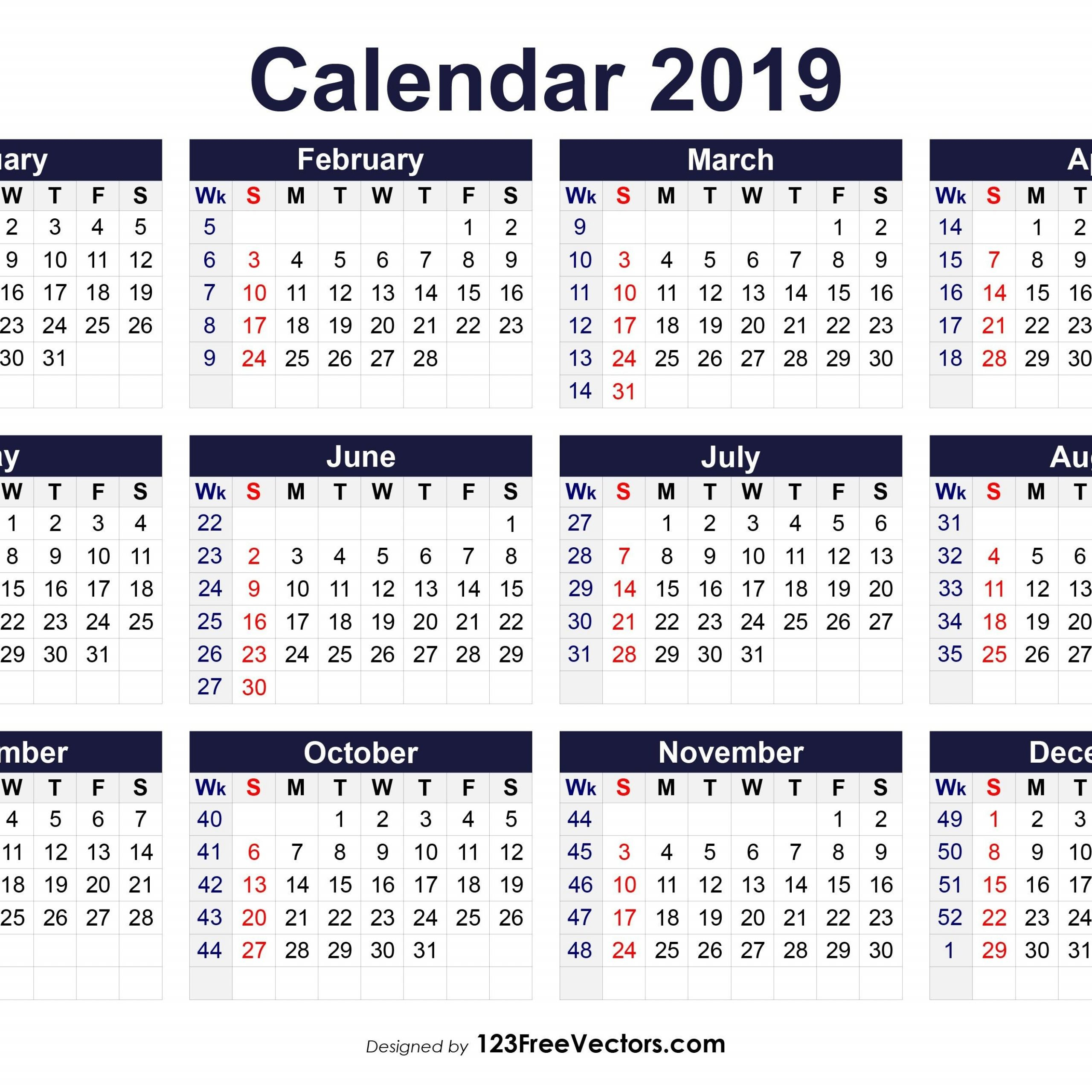 2020 Calendar With Week Numbers In Excel | Free Printable