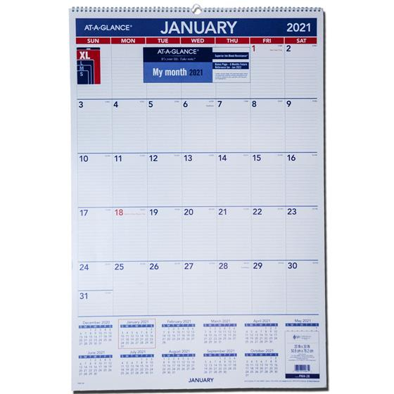 2021 At-A-Glance Pm4-28 Monthly Wall Calendar, 20 X 30