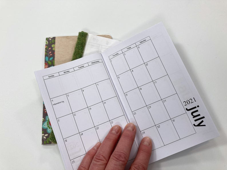2021 Mini Printable Pocket Calendar Minimalist Style | Etsy