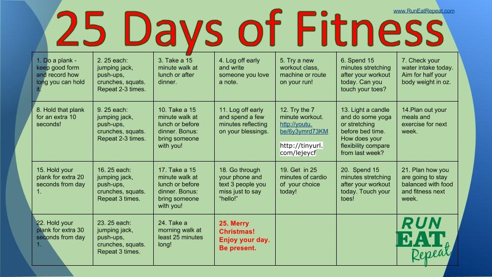 25 Days Of Fitness Challenge Day One Plank