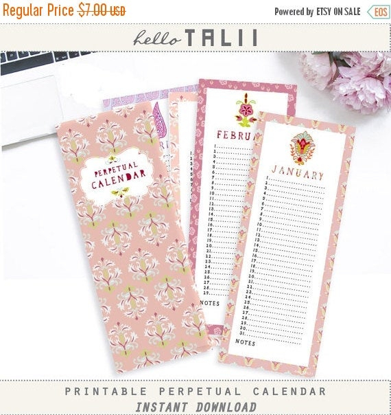 50 Off Perpetual Calendar Printablehellotaliiprintables