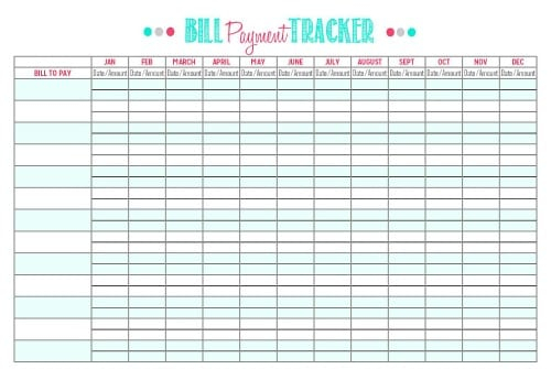 6+ Monthly Bill Tracker Templates - Word Templates