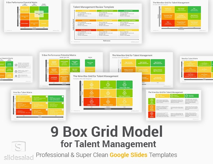 9 Box Grid Talent Management Matrix Google Slides Template