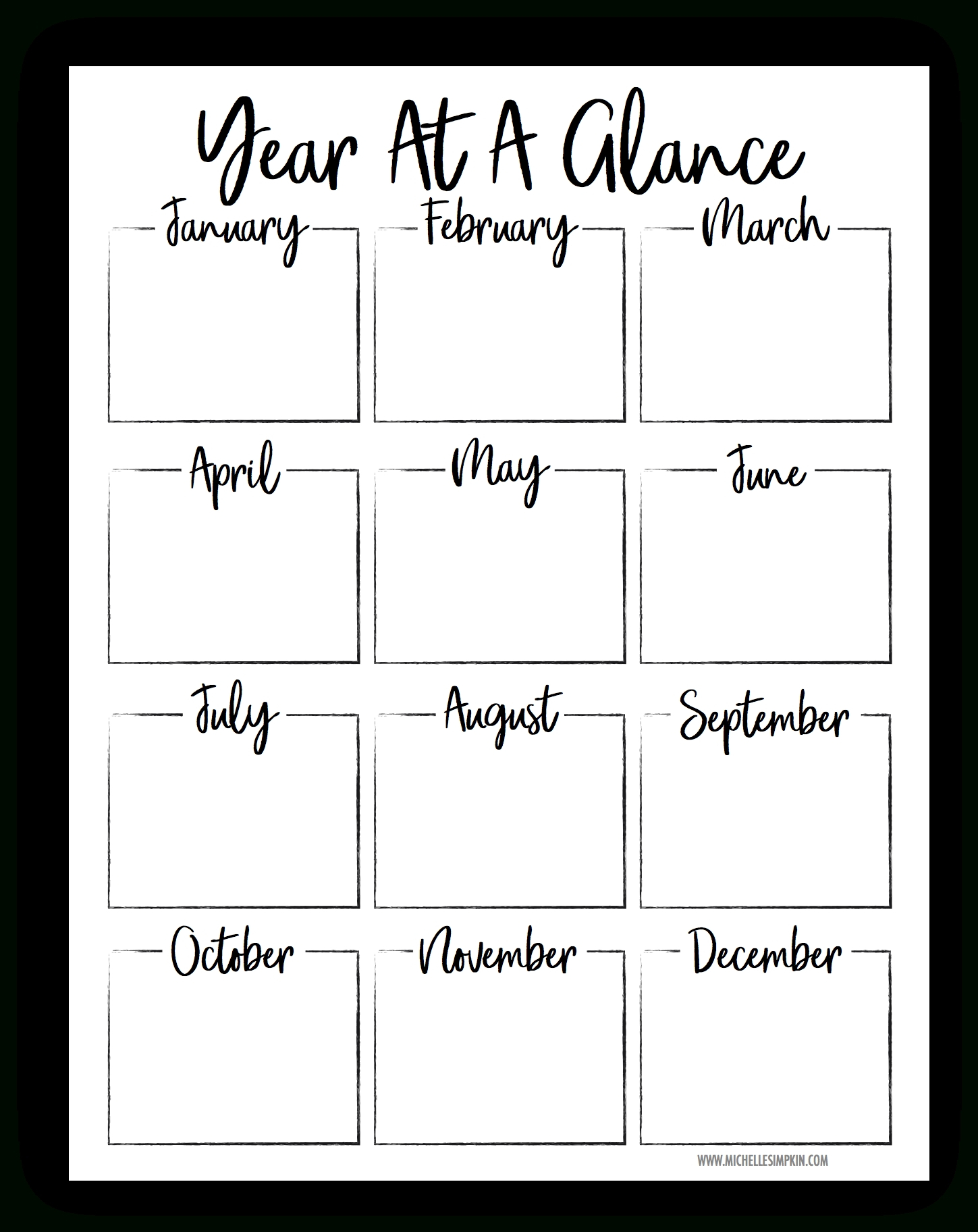 At A Glance Daily Printable - Example Calendar Printable