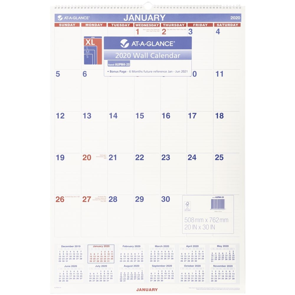 Month At A Glance Calendar Free