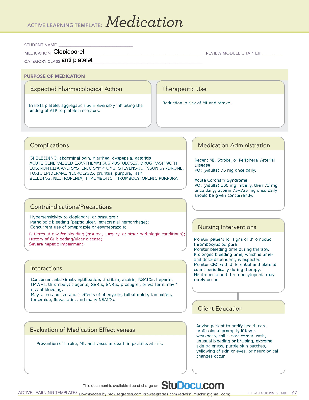 Prednisone Medication Template