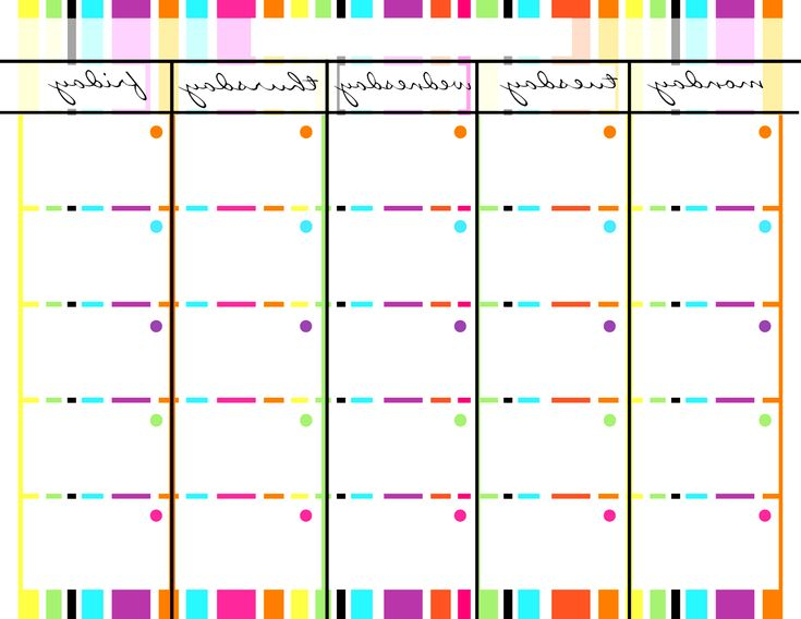 Blank Monday Through Friday Printable Calendar In 2020