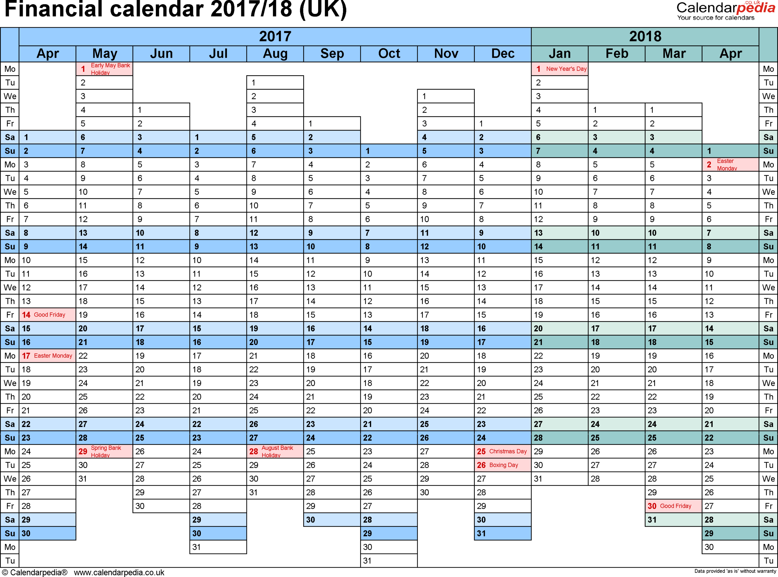 Calendar 2017: 50 Important Calendar Templates Of 2017