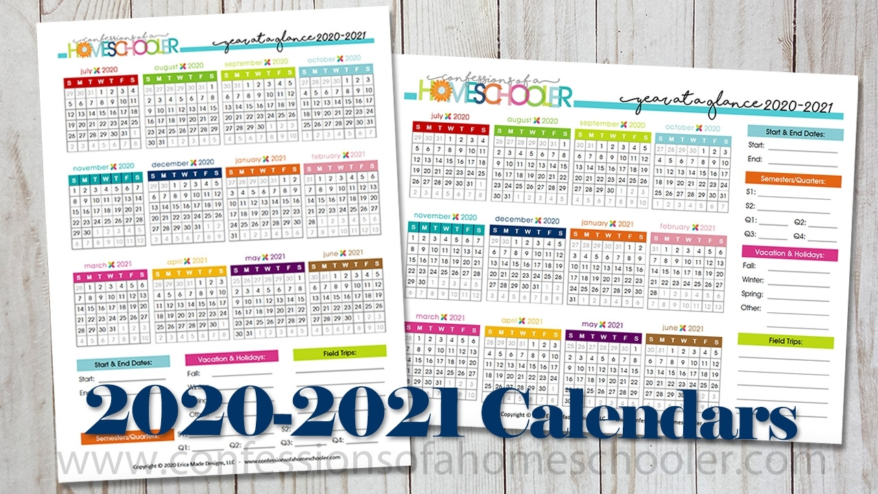 Calendar 2021 At A Glance Printable | Month Calendar Printable