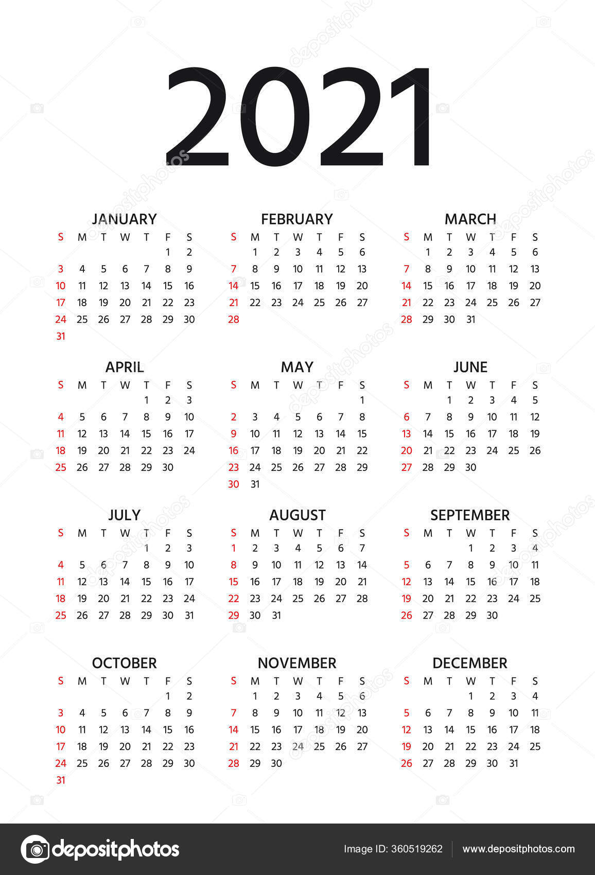 Free Calendar 2021 Monday To Sunday