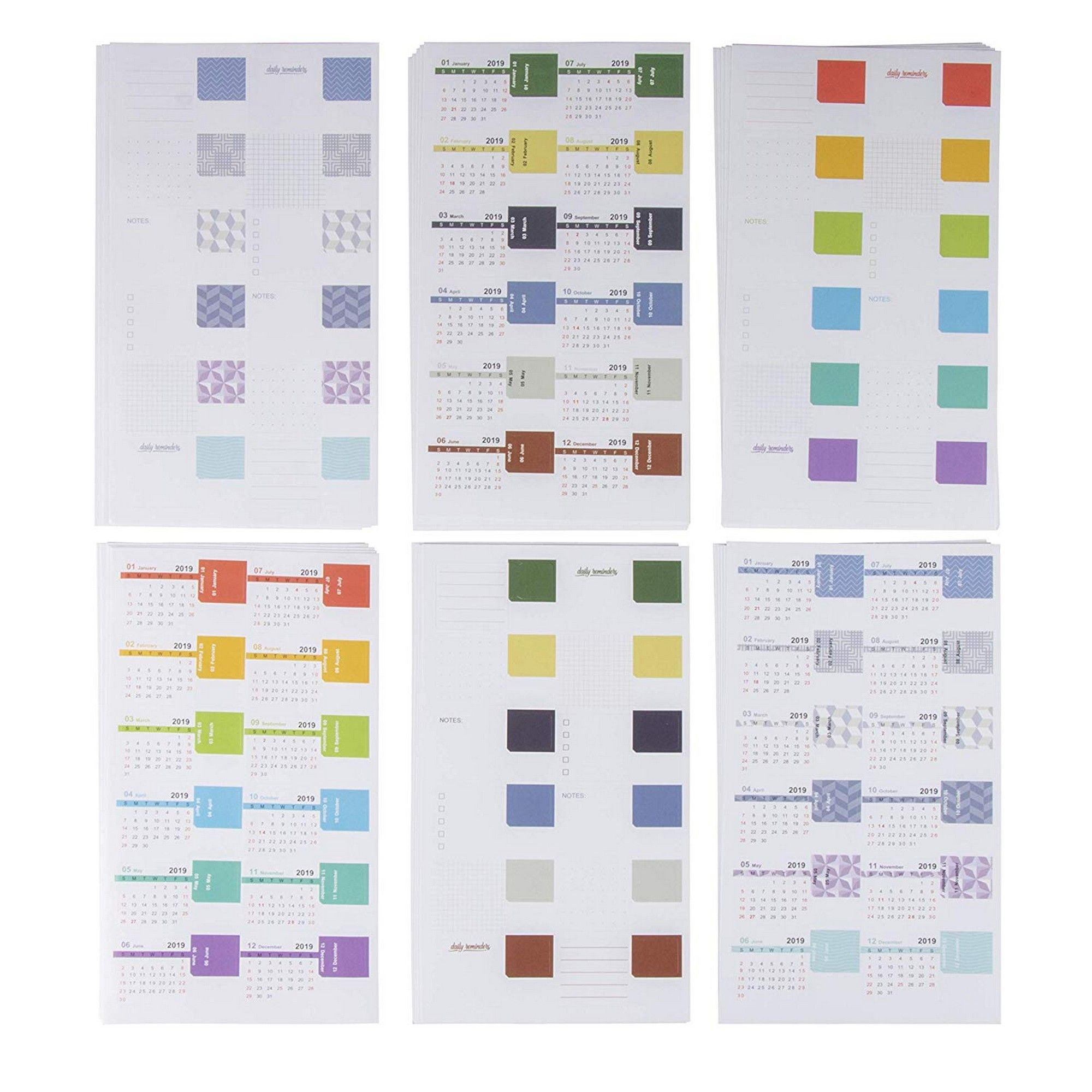 Calendar Sticker - 30-Pack 2019 Monthly Tab, Calendar Tab