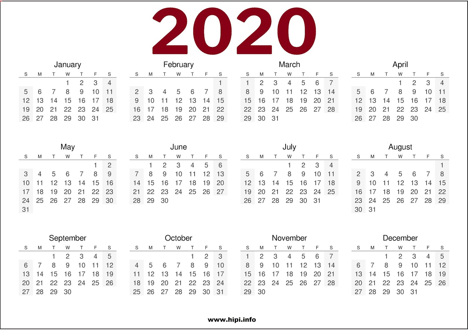 Calendar Templates 2020 Week Numbers | Example Calendar