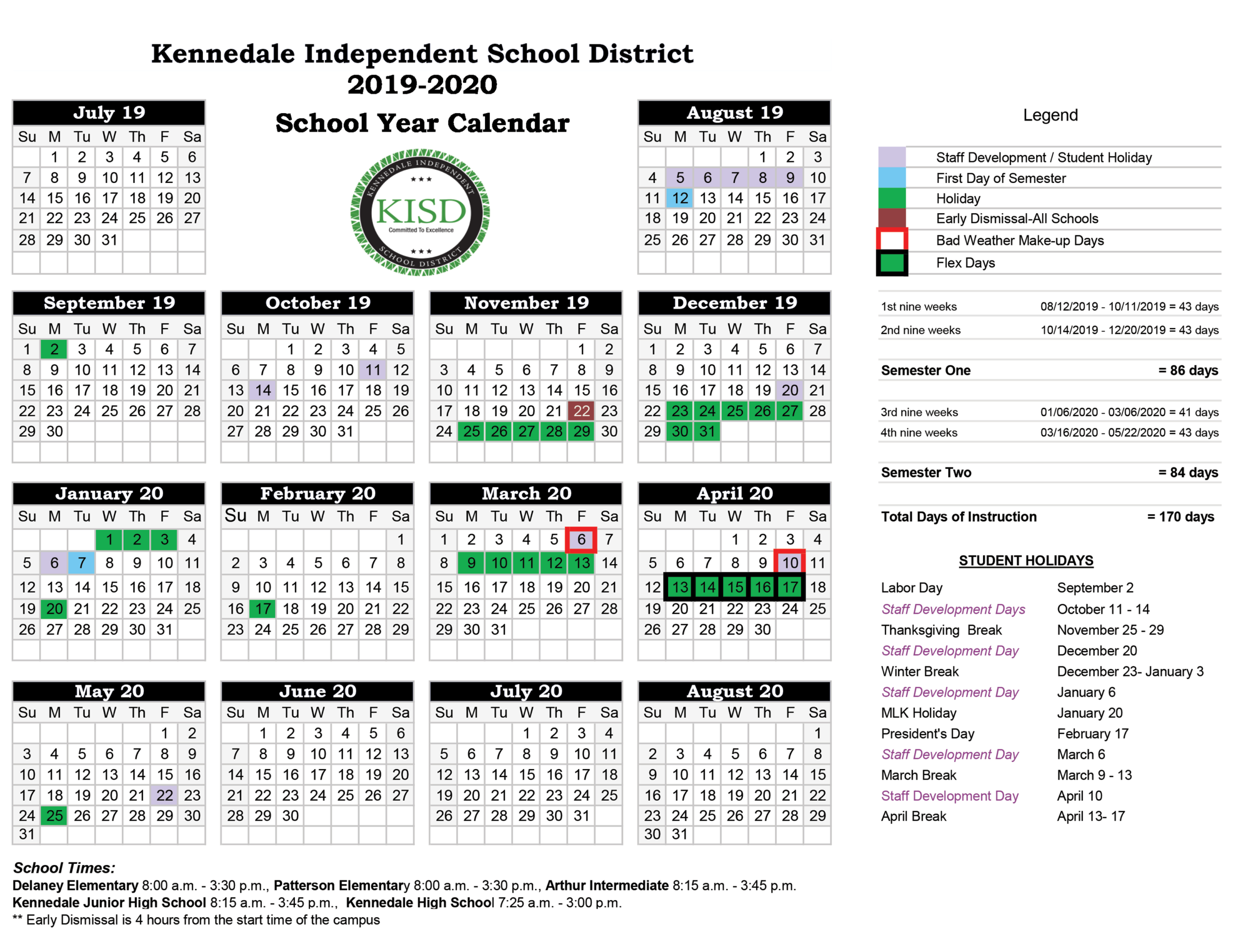 Calendar With Special Days 2020 | Calendar Template