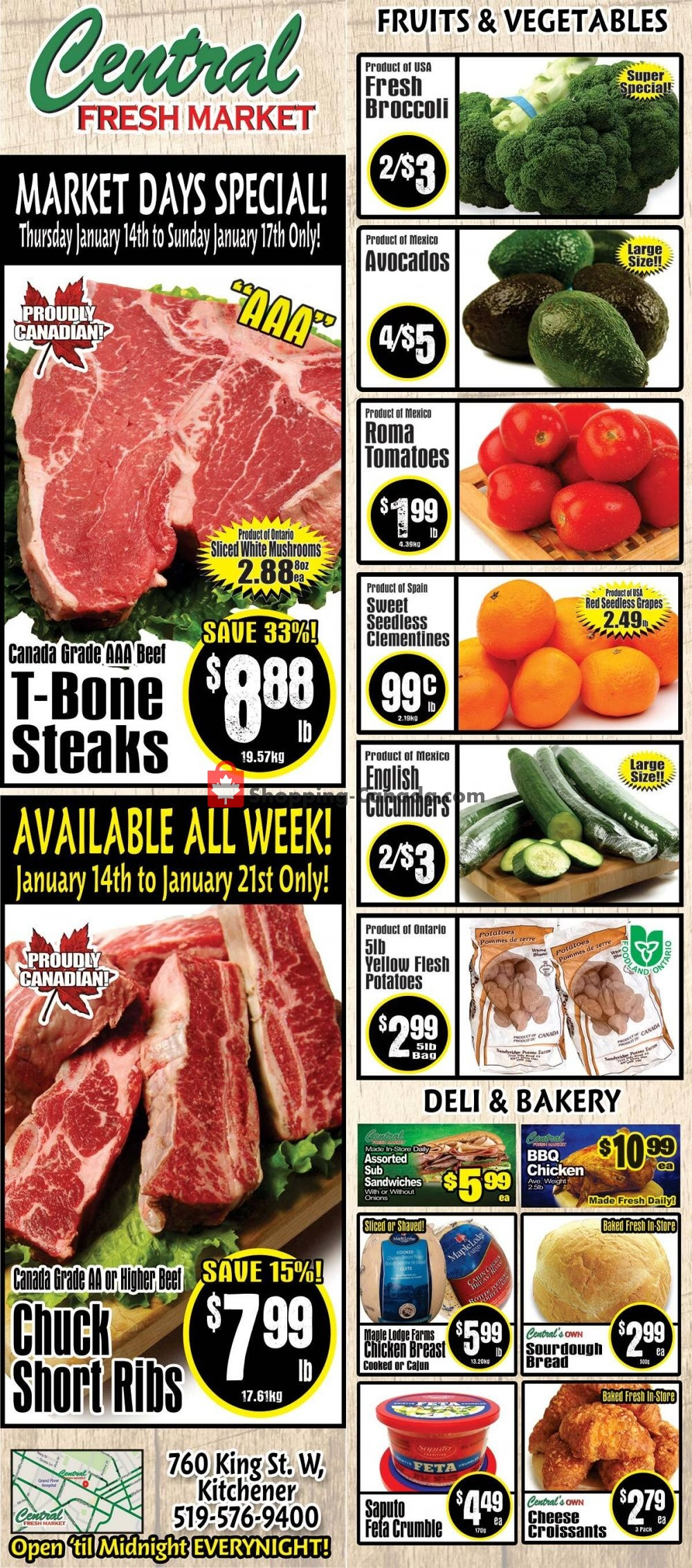 Central Fresh Market Canada, Flyer - (Market Days Special): January 14 - January 21, 2021