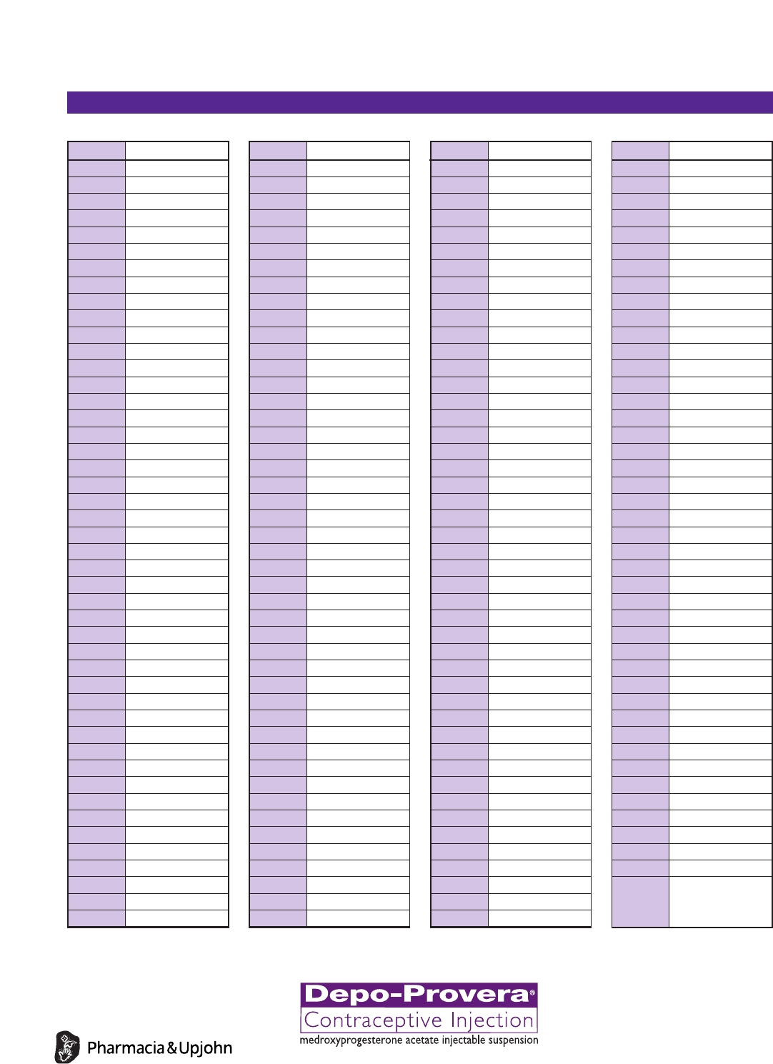 Contraceptive Calendar For 2021 - Template Calendar Design