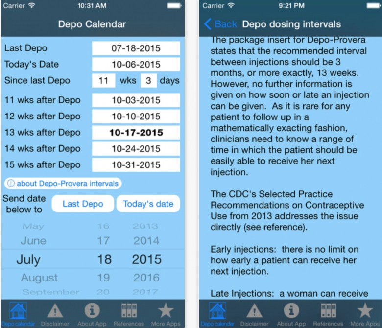 Depo Provera 12 Week Calendar :-Free Calendar Template