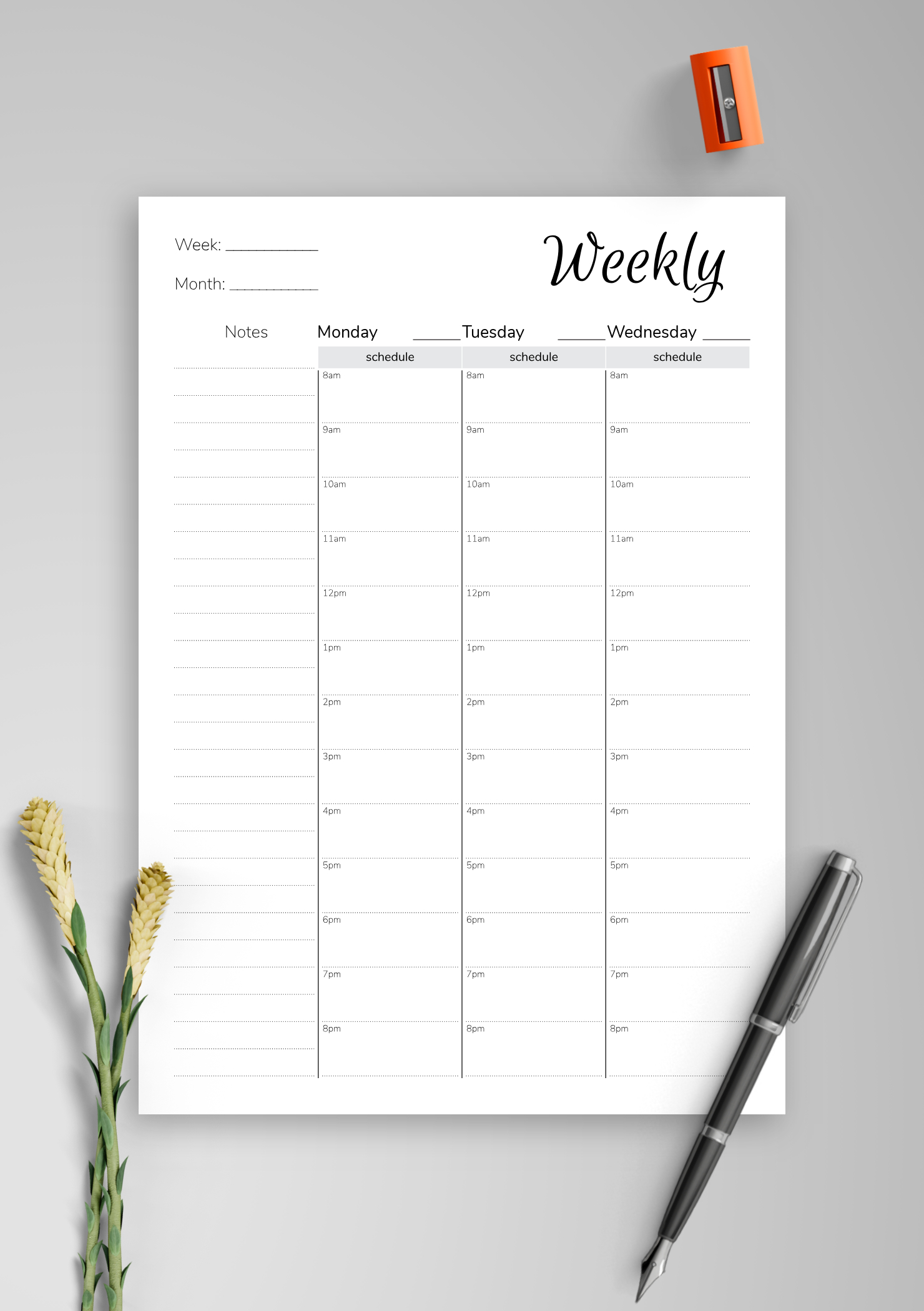 printable-weekly-hourly-planner