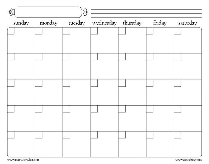 Dropbox - Blank_Calendar_11X14 | Blank Calendar Pages