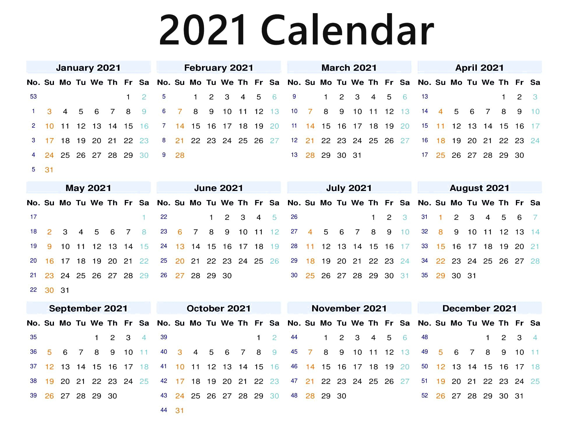 Fill Andprint A Calendar 2021 | Calendar Printables Free Blank