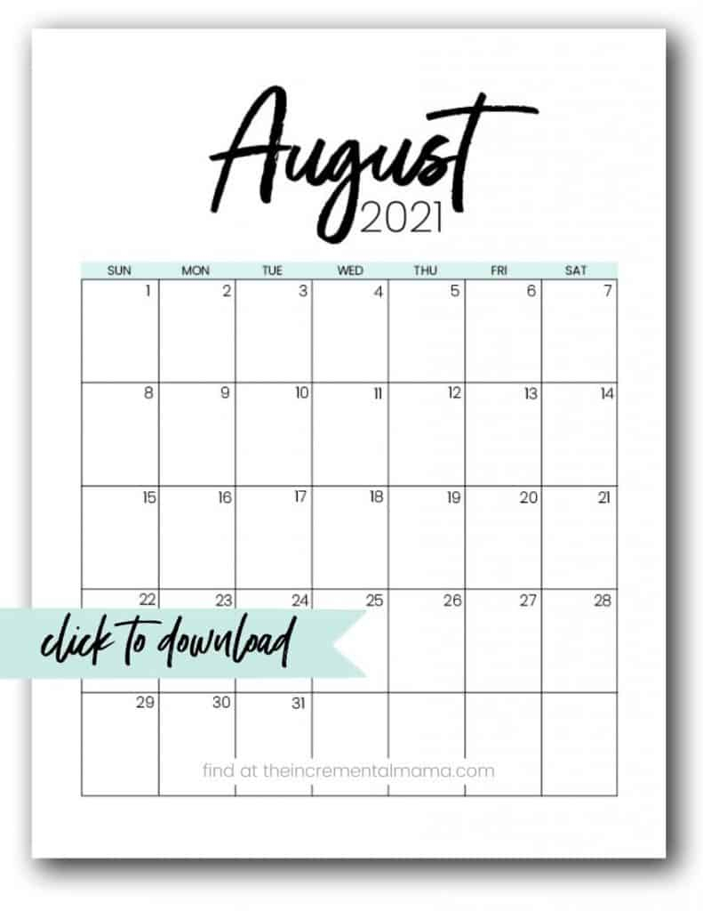 Free 2021 Monthly Calendar Printable Pdfs - The
