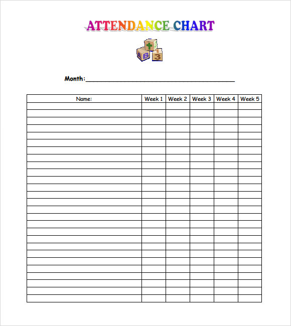 Free 8+ Sample Attendance Chart Templates In Ms Word