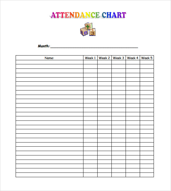 Printable Attendance Charts For Bible Class - Free Printable Charts