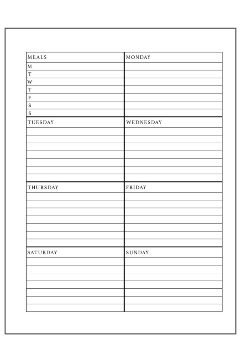 Free Dashboard Layout Planner Printables - Free Weekly
