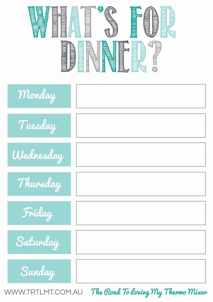 Free Meal Planning Printables | Weekly Meal Planner