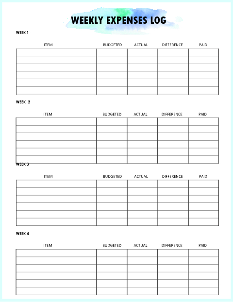 Free Monthly Budget Template Printables: Enjoy 15