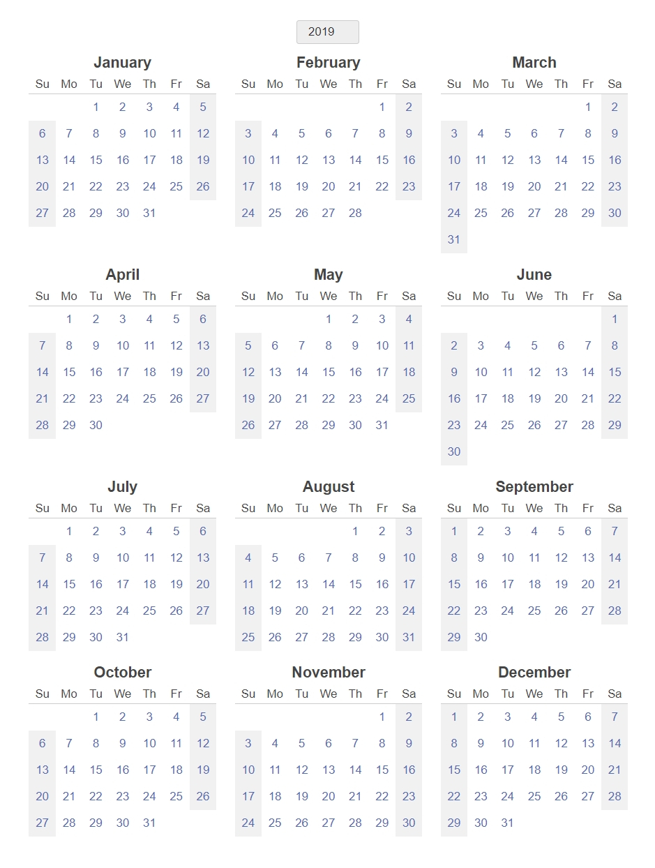 Free Printable 12 Month Blank Calendar - Calendar