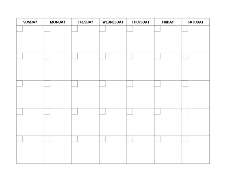 Free Printable Blank Calendar Template | Blank Calendar