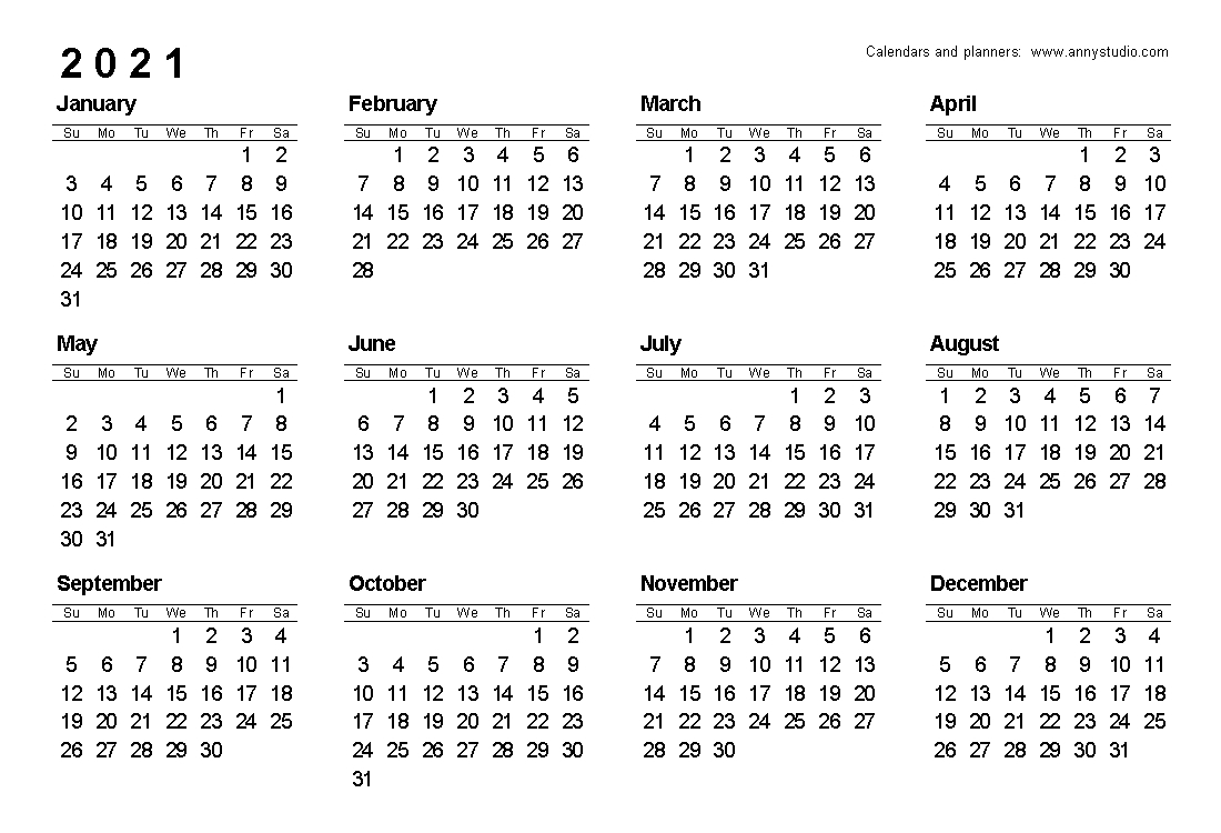 Free Printable Caldender 2021 Monday To Sunday - Calendar