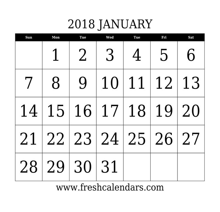 Free Printable Calendar Large Numbers