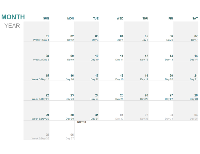 Free Printable Julian Calendar 2020 Blank Template