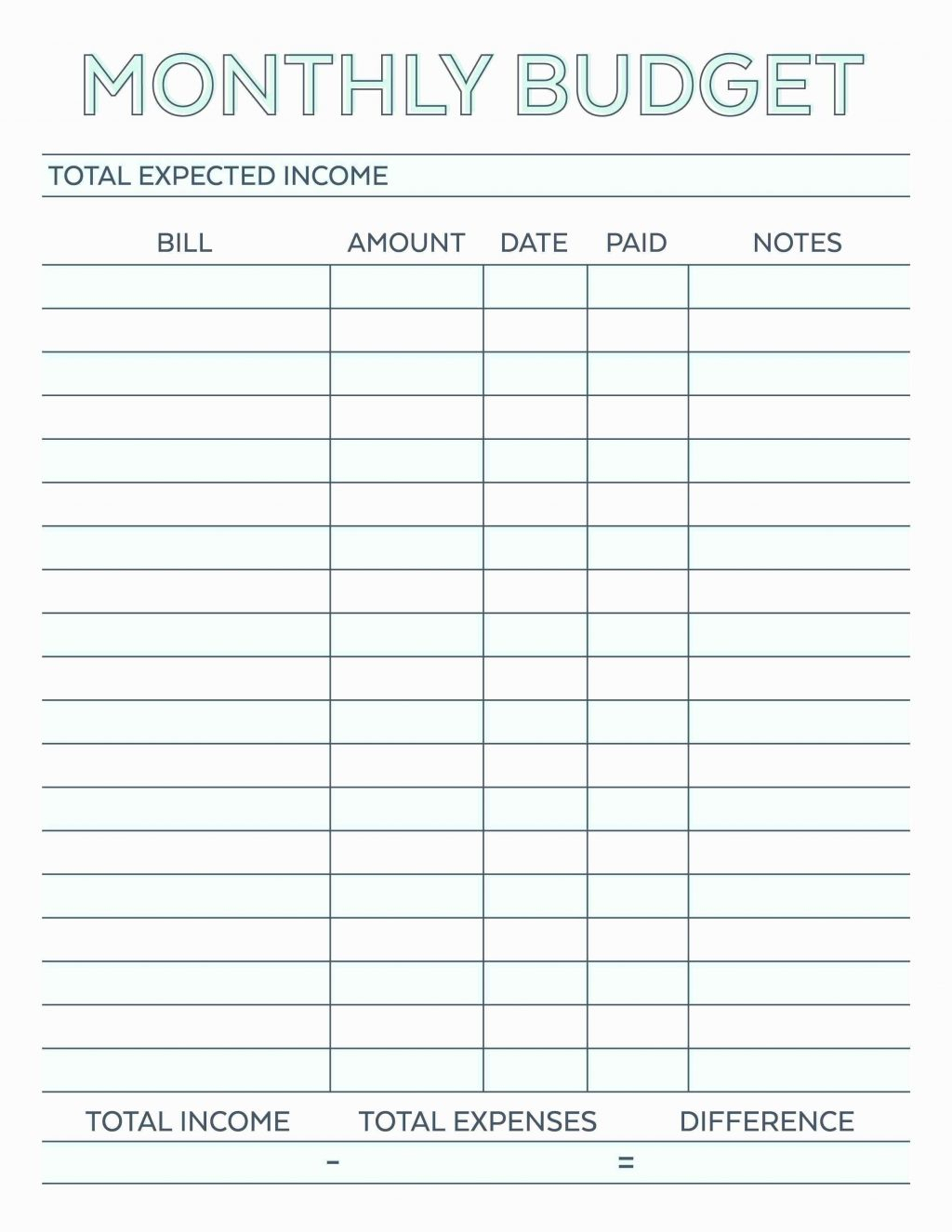 Free Printable Monthly Bill Calendar | Example Calendar Printable