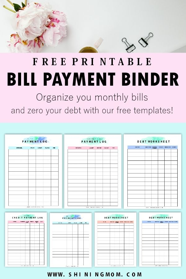 Free Printable Monthly Bills Organizer In 2020 | Bill