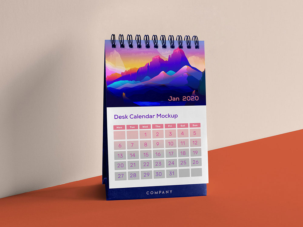 Free Vertical Calendar Mockup | Mockuptree