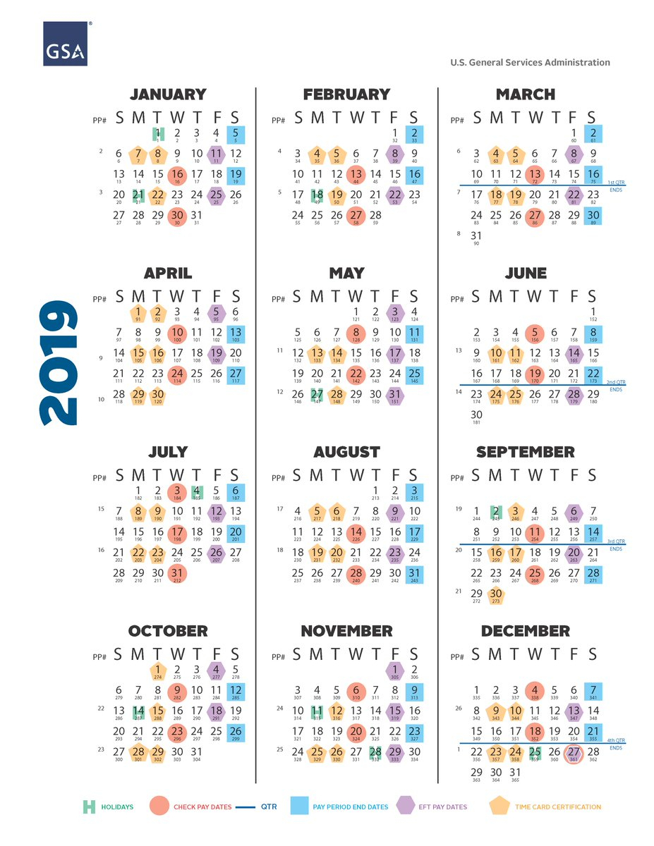 Gsa Federal Government Payroll Calendar 2021