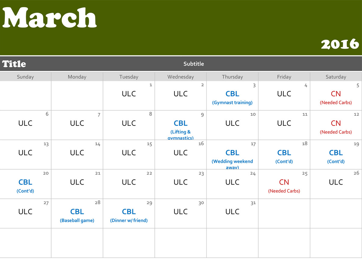 42 Month Payment Calendar