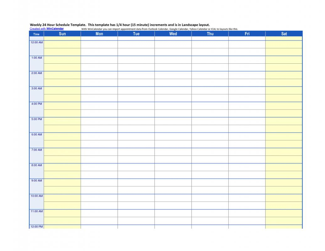 Hourly Schedule Template Excel | Template Business