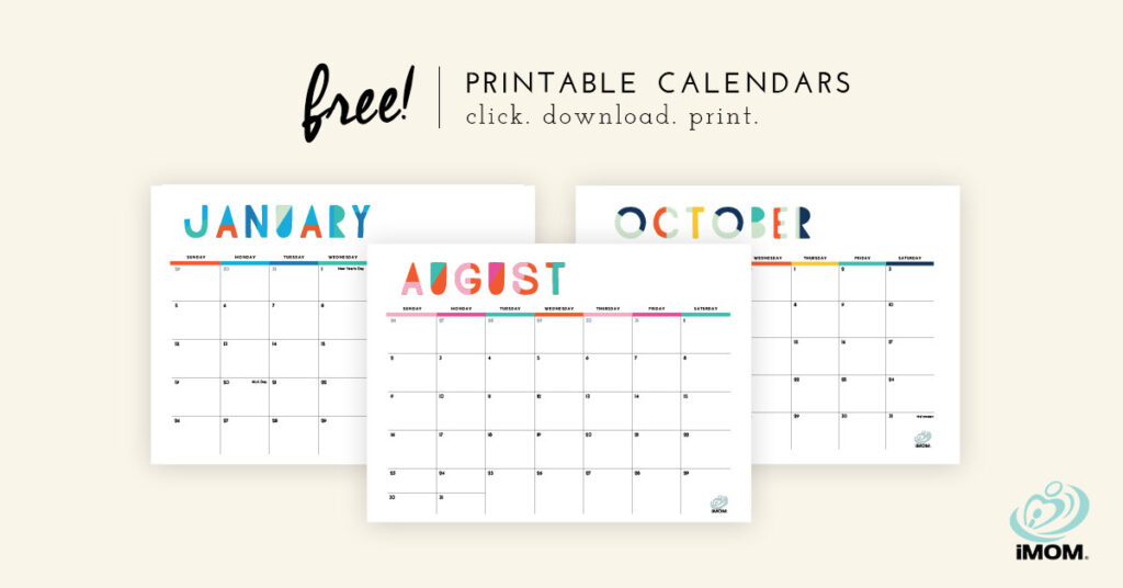 Imom Free Printable Calendar 2021