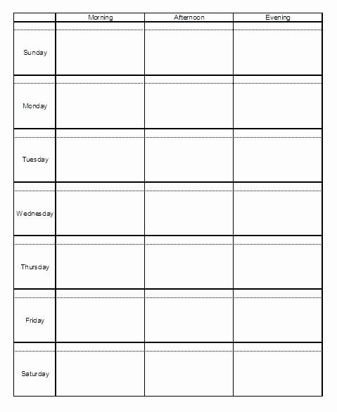 Inspirational Monday Through Friday Schedule Template In 2020 | Schedule Template, Daily