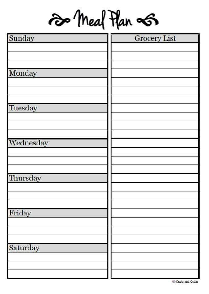 Meal Planning | Weekly Meal Planner Template, Meal Planner