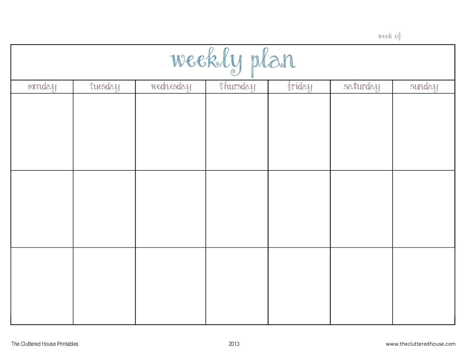 calendar-print-monday