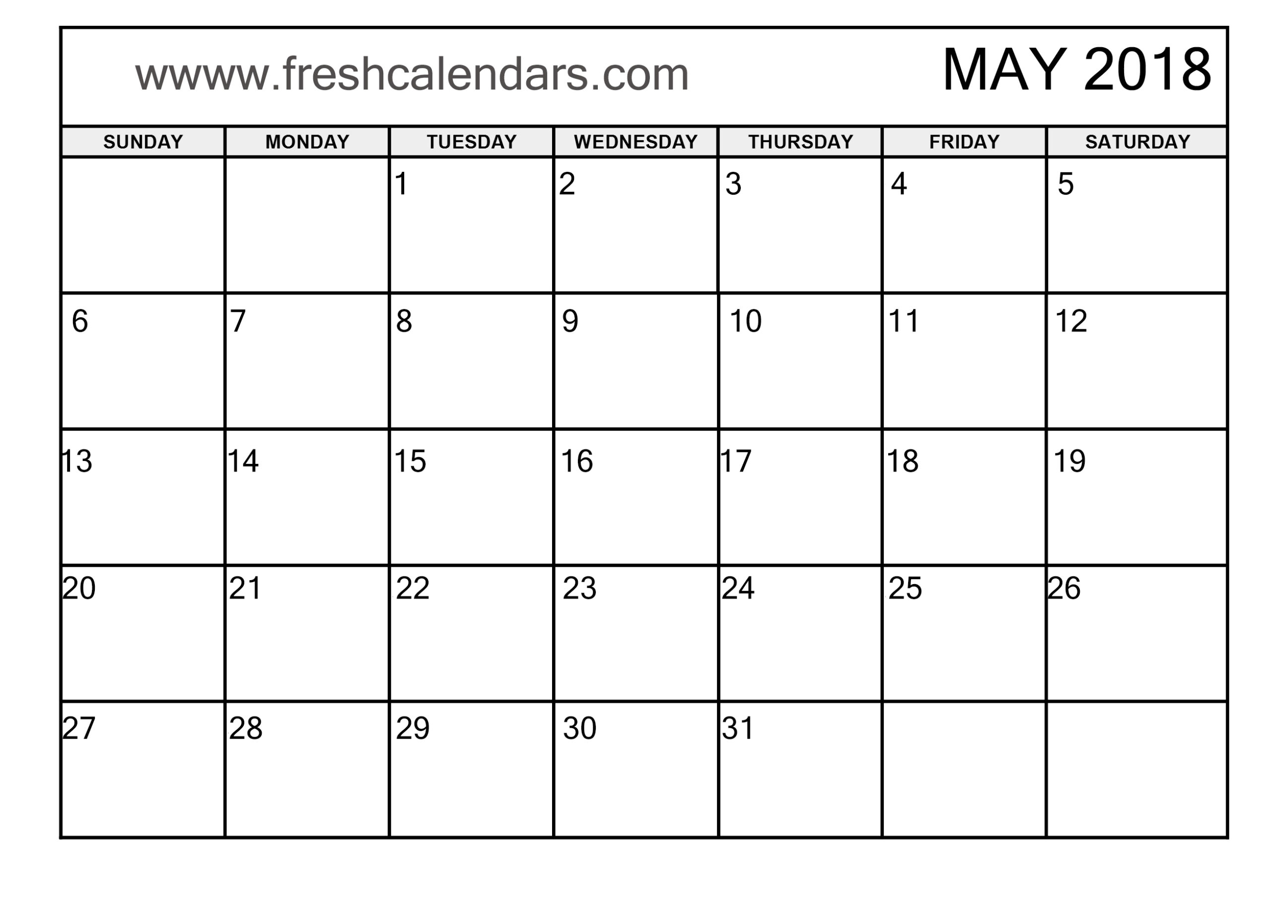 Monday Thru Friday Calendar Printable - Calendar